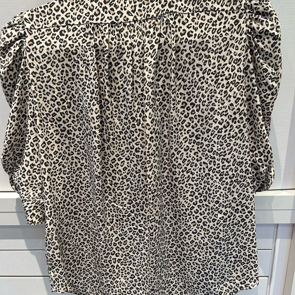 Frame Gillian Leopard Print silk Blouse - Picture 3 of 7